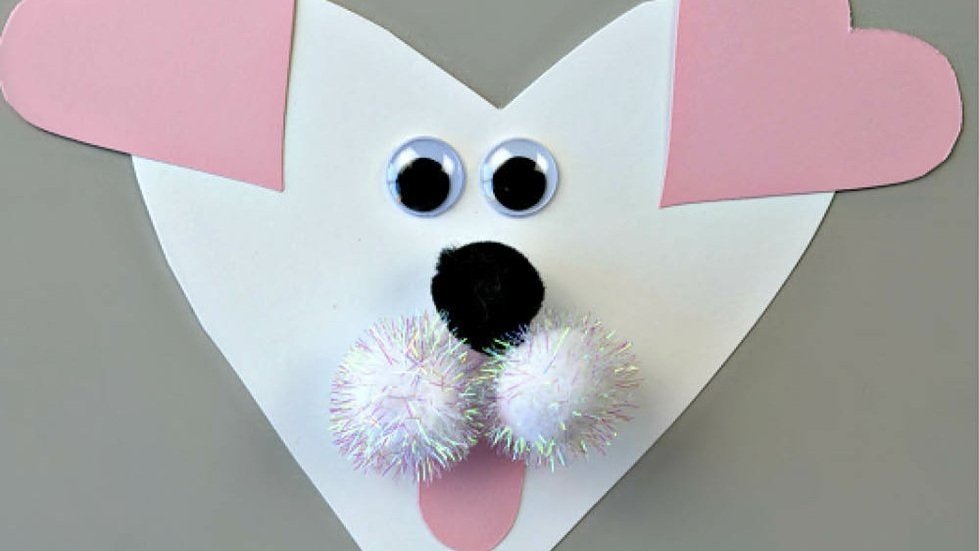 Valentine Lovebugs- construction paper hearts, googly eyes, craft