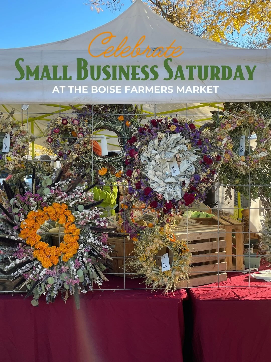 Shop Big, Win Big at the Boise Farmers Market this weekend for Small Business Saturday! 😍

The first 10 shoppers who check in at the information desk and mention this giveaway will win their choice of one free BFM merchandise item including T-shirts