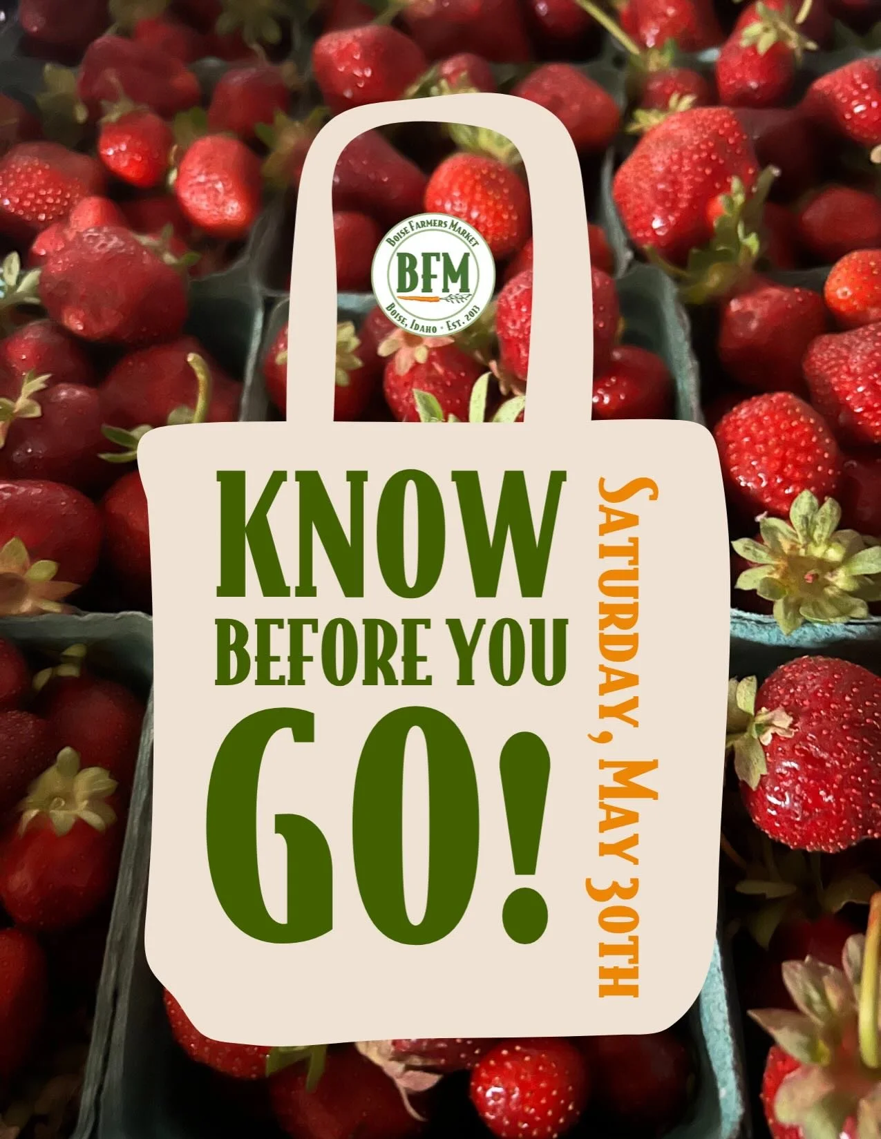 Tomorrow is the last market for the month of May, here is a quick Know Before you Go ahead of your shopping day!🛍️

What&rsquo;s fresh this week from our vendors? 
🫖Chamomile Tea and Moroccan Mint Tea from @cascadiateamaker, freshly grown in Eagle,