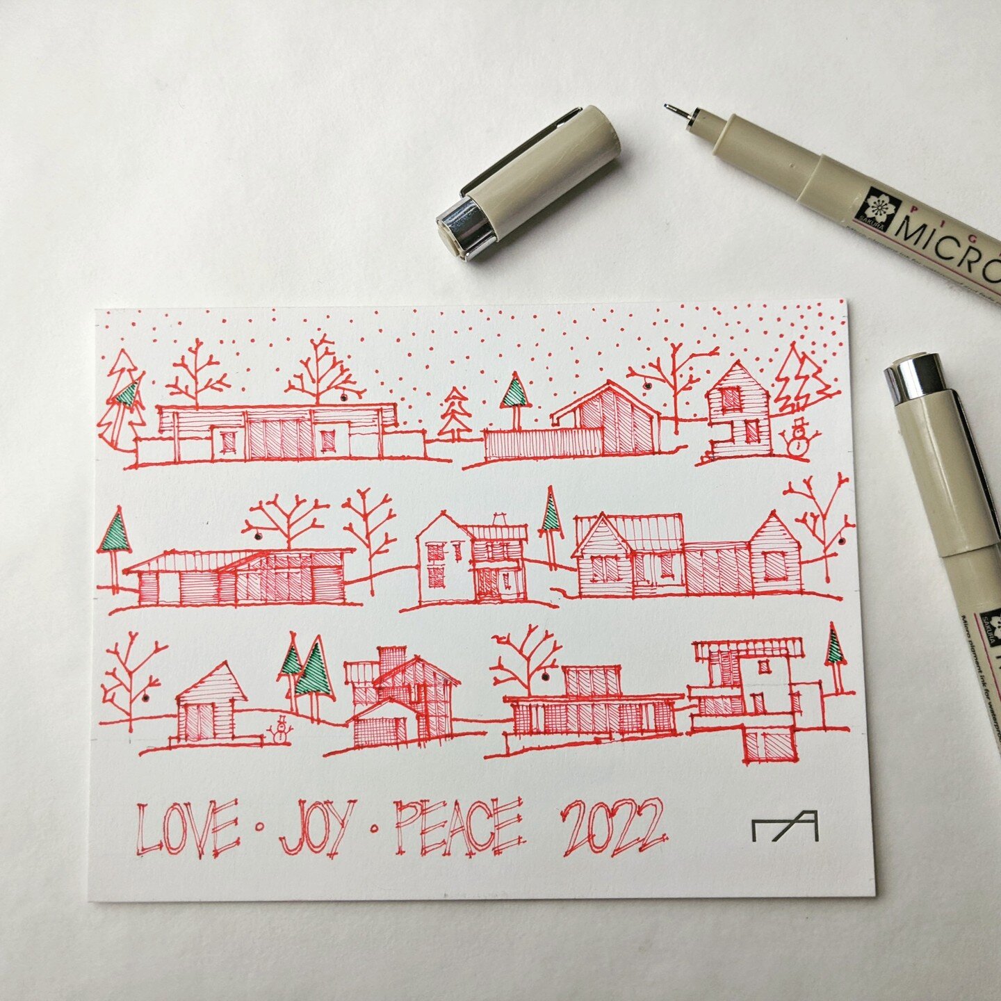 Happy Holidays from Logan Team! Wishing all a wonderful holiday season!

#loganarchitecture #austinarchitecture #txarchitects #residential architecture #at living 
#austinresidentialdesign #austin #residentialdesign #Drawing #pigmamicron #happyholida