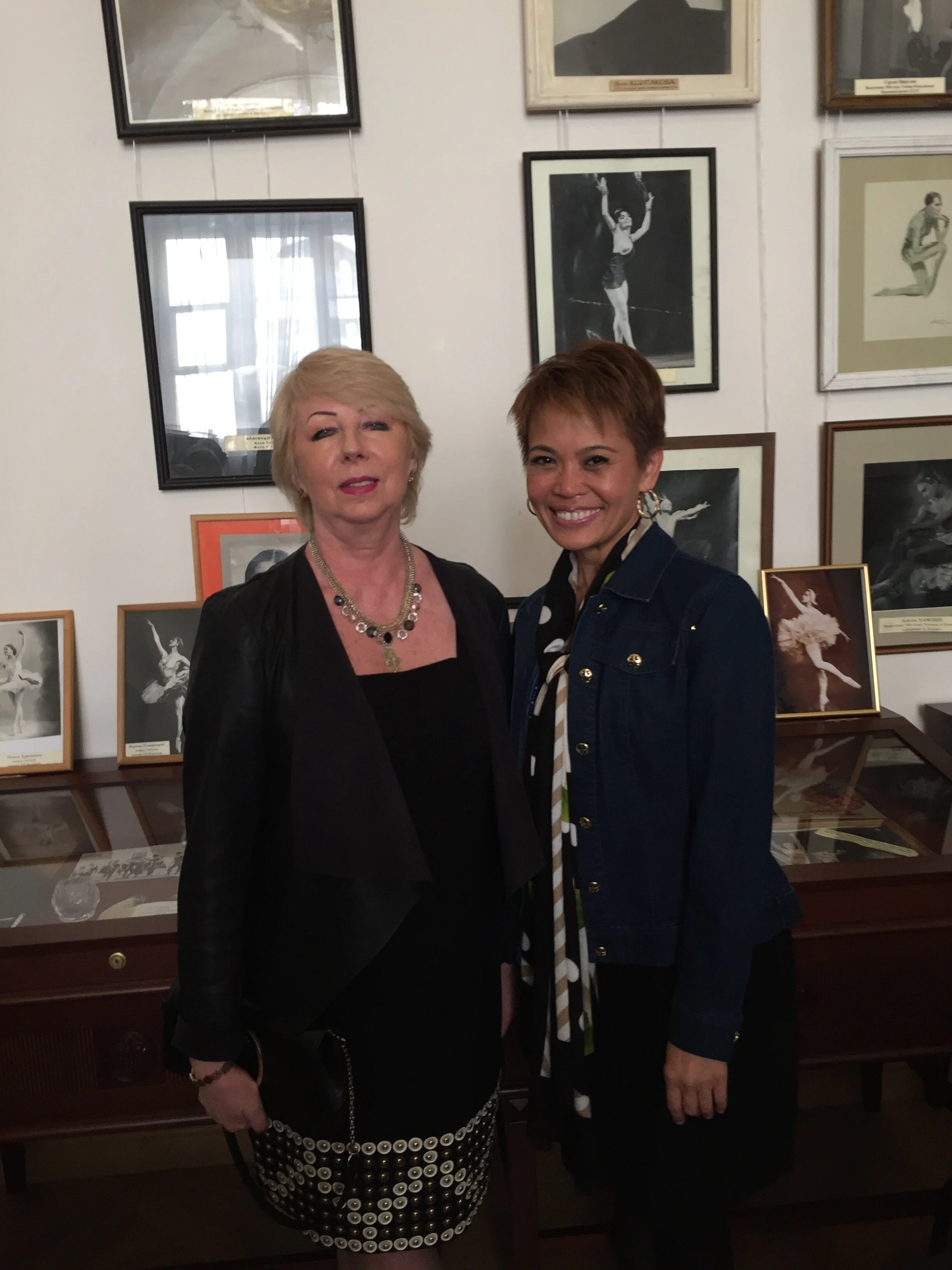 With Vaganova pedagogue Maria Alexandrovna Gribanova