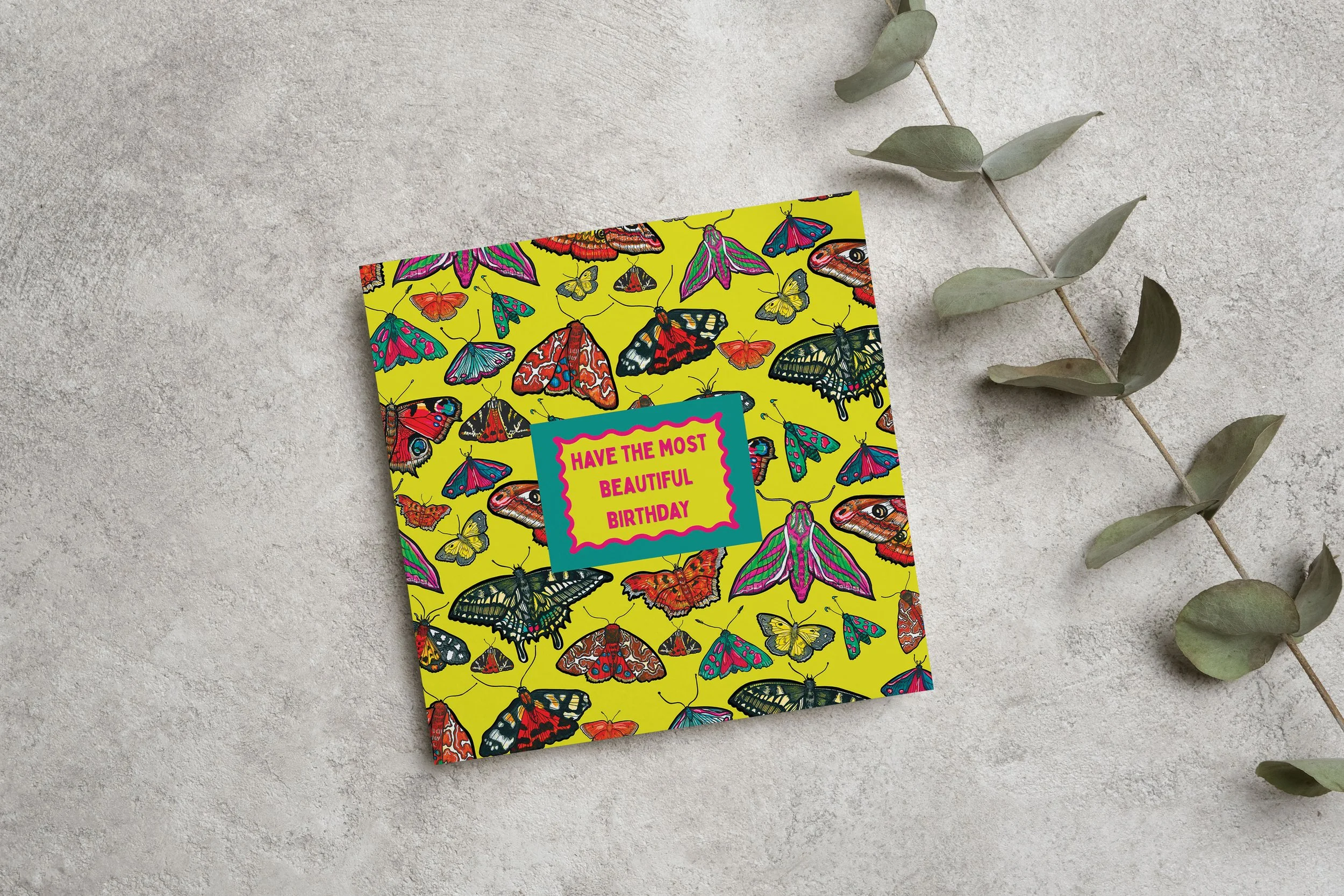 Beautiful Birthday Butterfly Card – Colourful Birthday Card