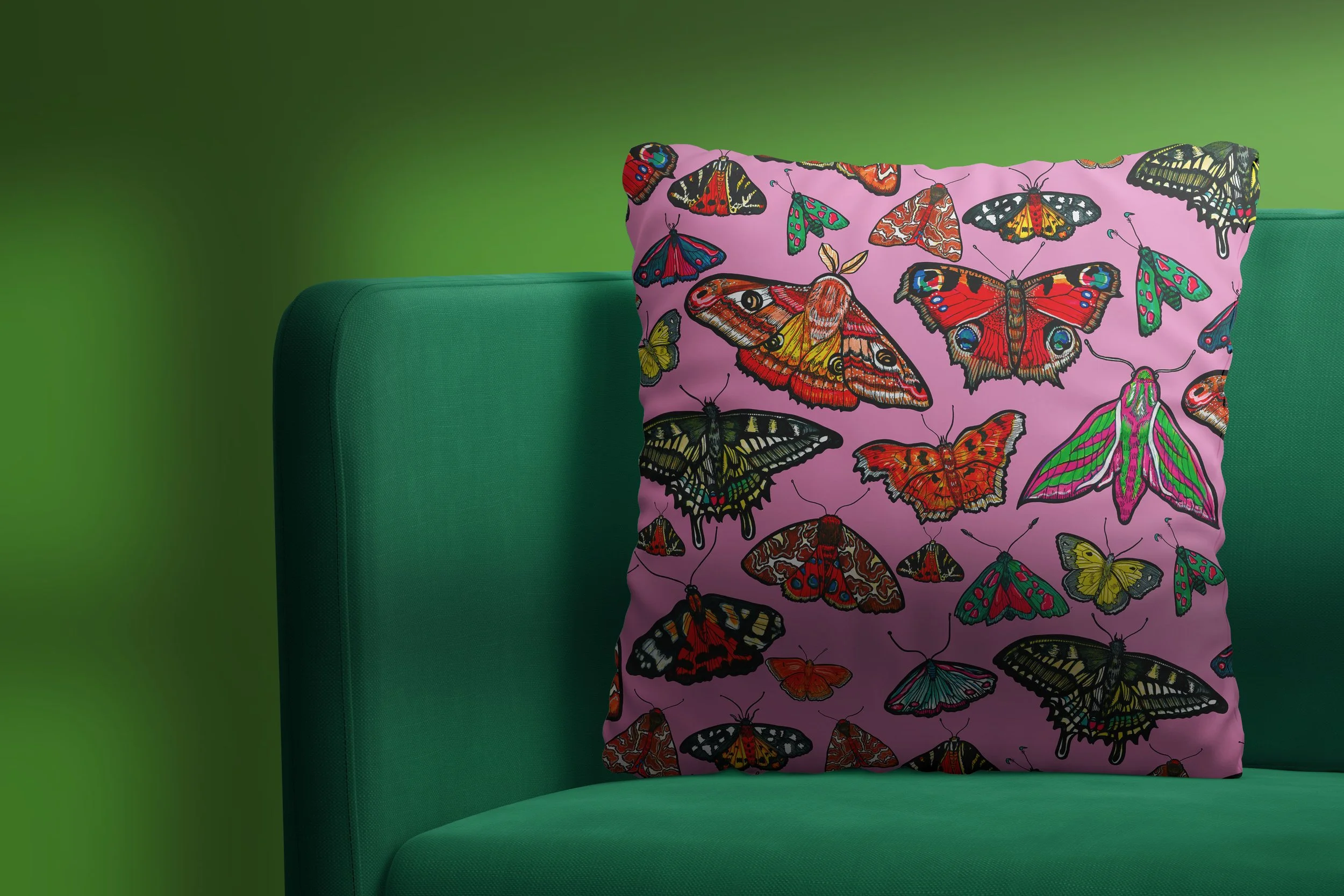 Baby pink butterfly Cushion
