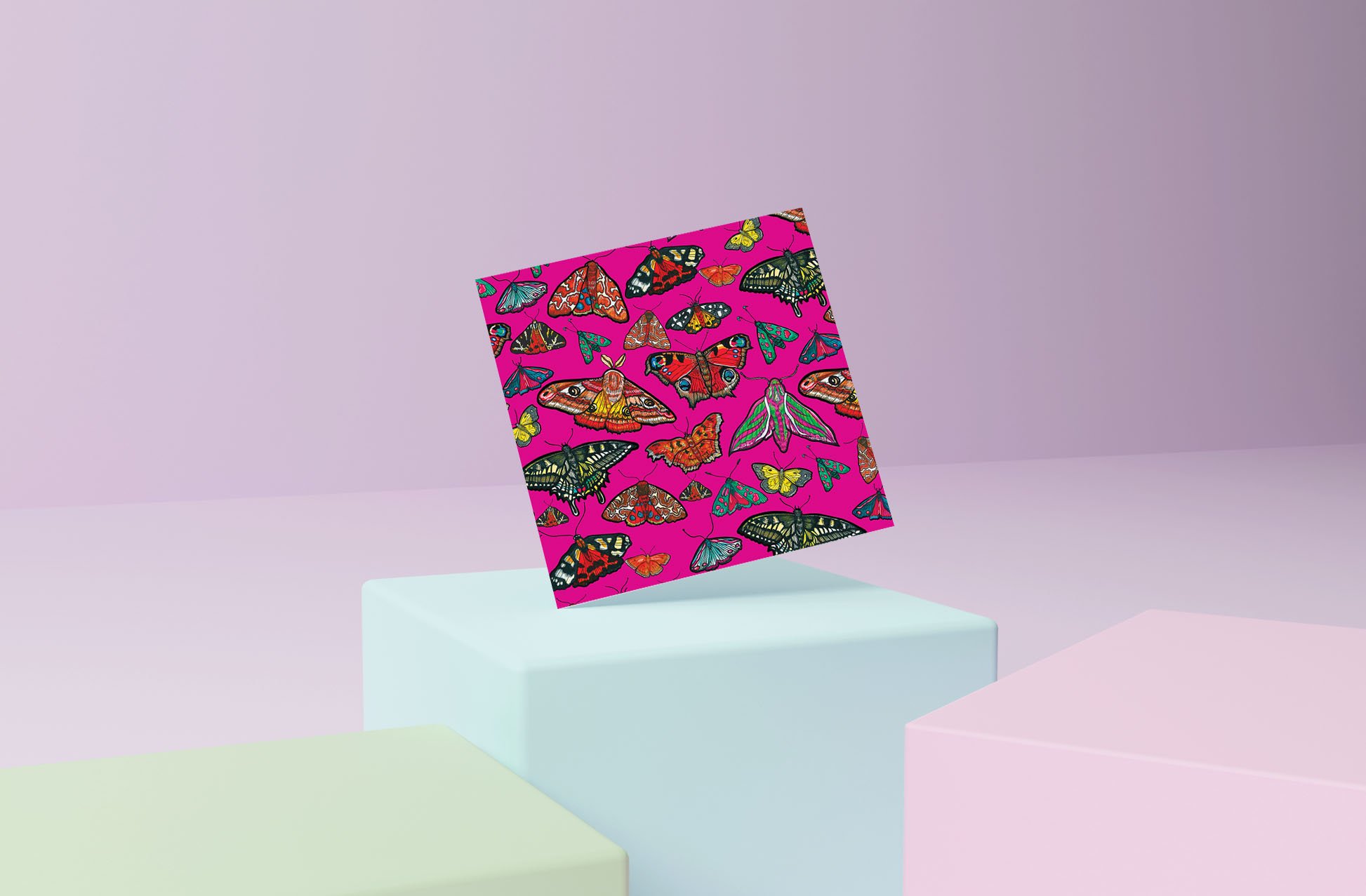 Hot Pink Butterfly Card – Colourful Greeting Card