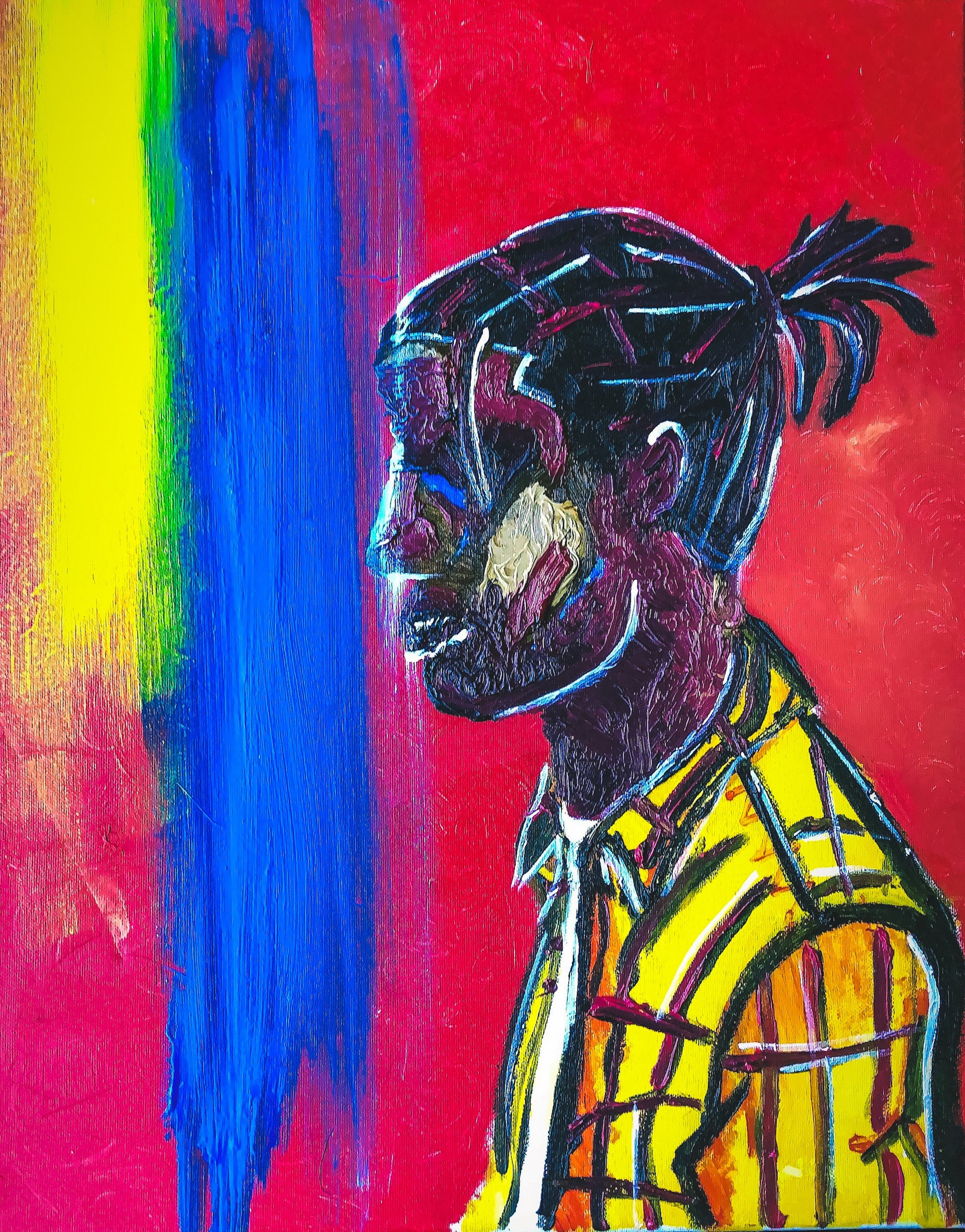 Yellow Shirt, Red Room