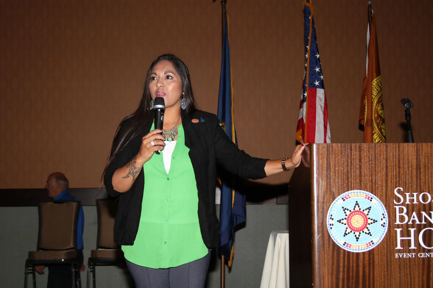Randy'L He-dow Teton Woman Speaker Oregon California Trails Association.JPG
