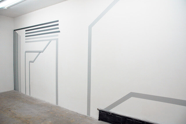 Installation image from UNFOLDING, curated by Eun Young Choi, at Cindy Rucker Gallery