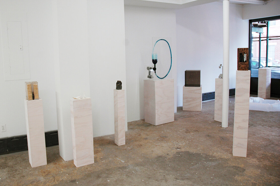 Installation image from the 2014 exhibition, Carlos Sandoval de León, at Cindy Rucker Gallery