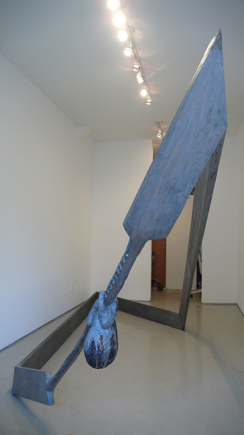 Installation image from the 2009 Gereon Krebber exhibition, Boards with Bumps, at Cindy Rucker Gallery, Number 35