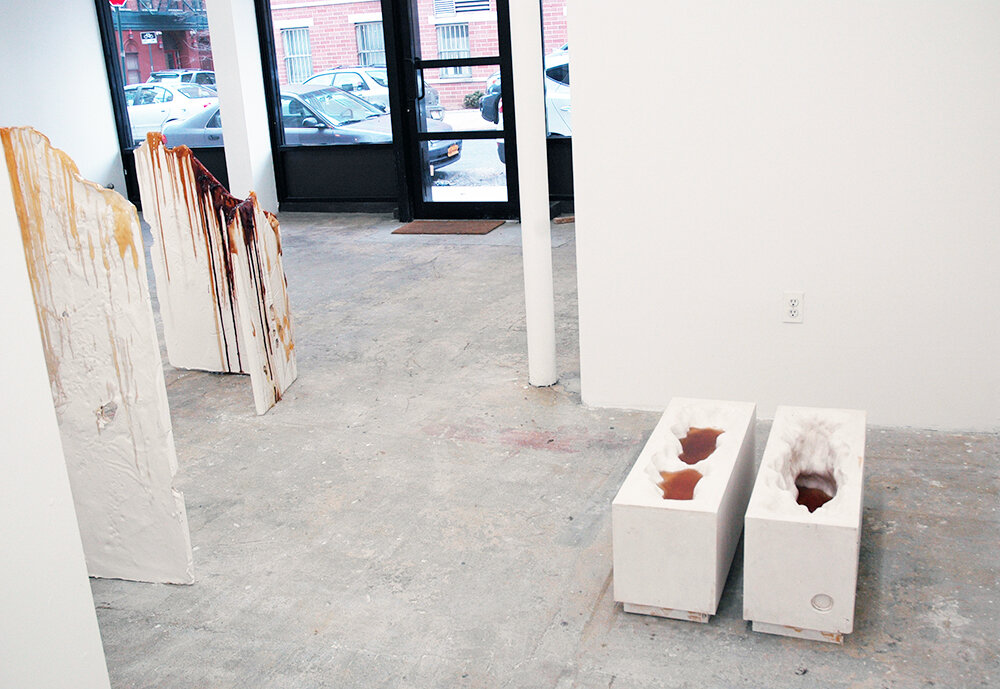 Installation image from the 2015 Gereon Krebber exhibition, Limbic Turn, at Cindy Rucker Gallery