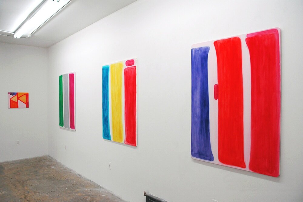 Installation image from the 2014 Charles Dunn exhibition, Bad Years, at Cindy Rucker Gallery
