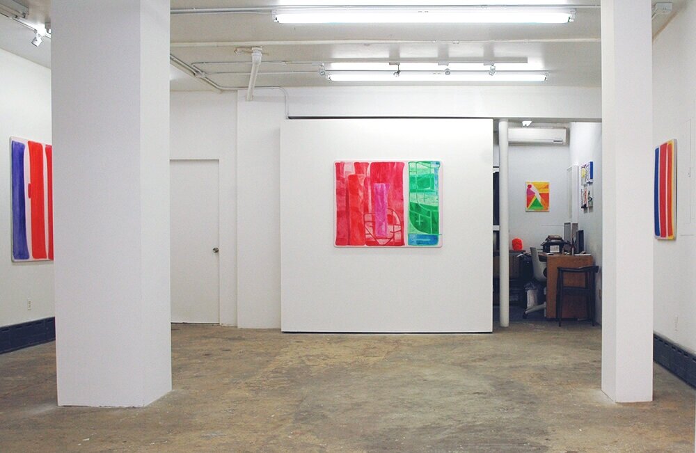 Installation image from the 2014 Charles Dunn exhibition, Bad Years, at Cindy Rucker Gallery