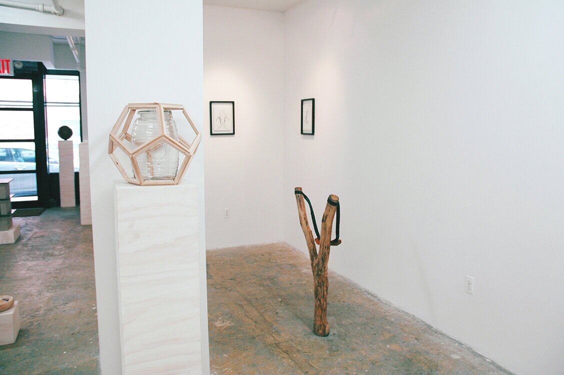 Installation image from the 2014 exhibition, Carlos Sandoval de León, at Cindy Rucker Gallery