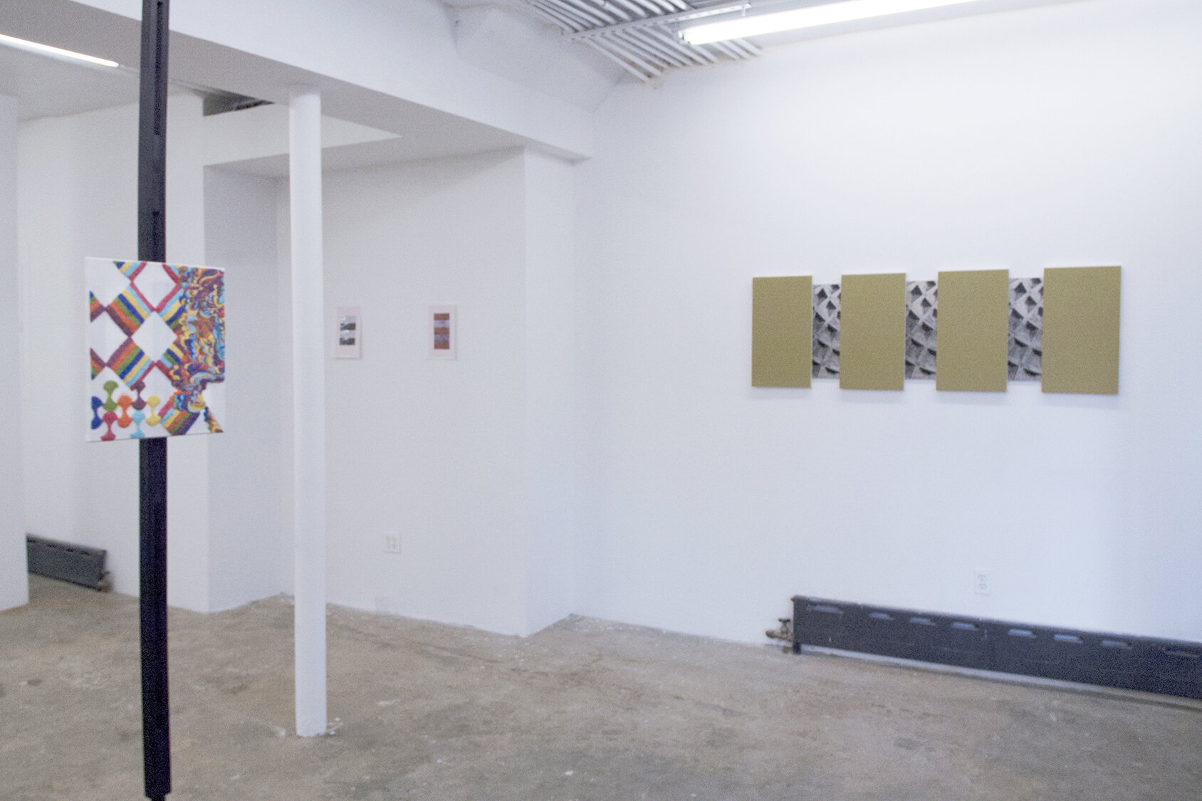 Installation image from the 2013 exhibition, Sabine Boehl, F.P. Boué, Sebastian Freytag, at Cindy Rucker Gallery