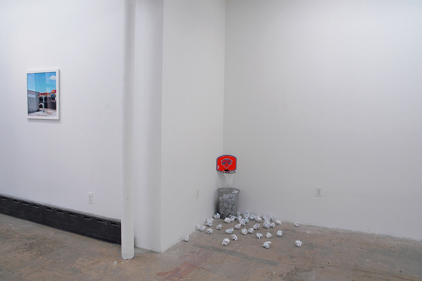 Installation image from the 2013 exhibition, Studio Audience, featuring works by Alan and Michael Fleming, at Cindy Rucker Gallery