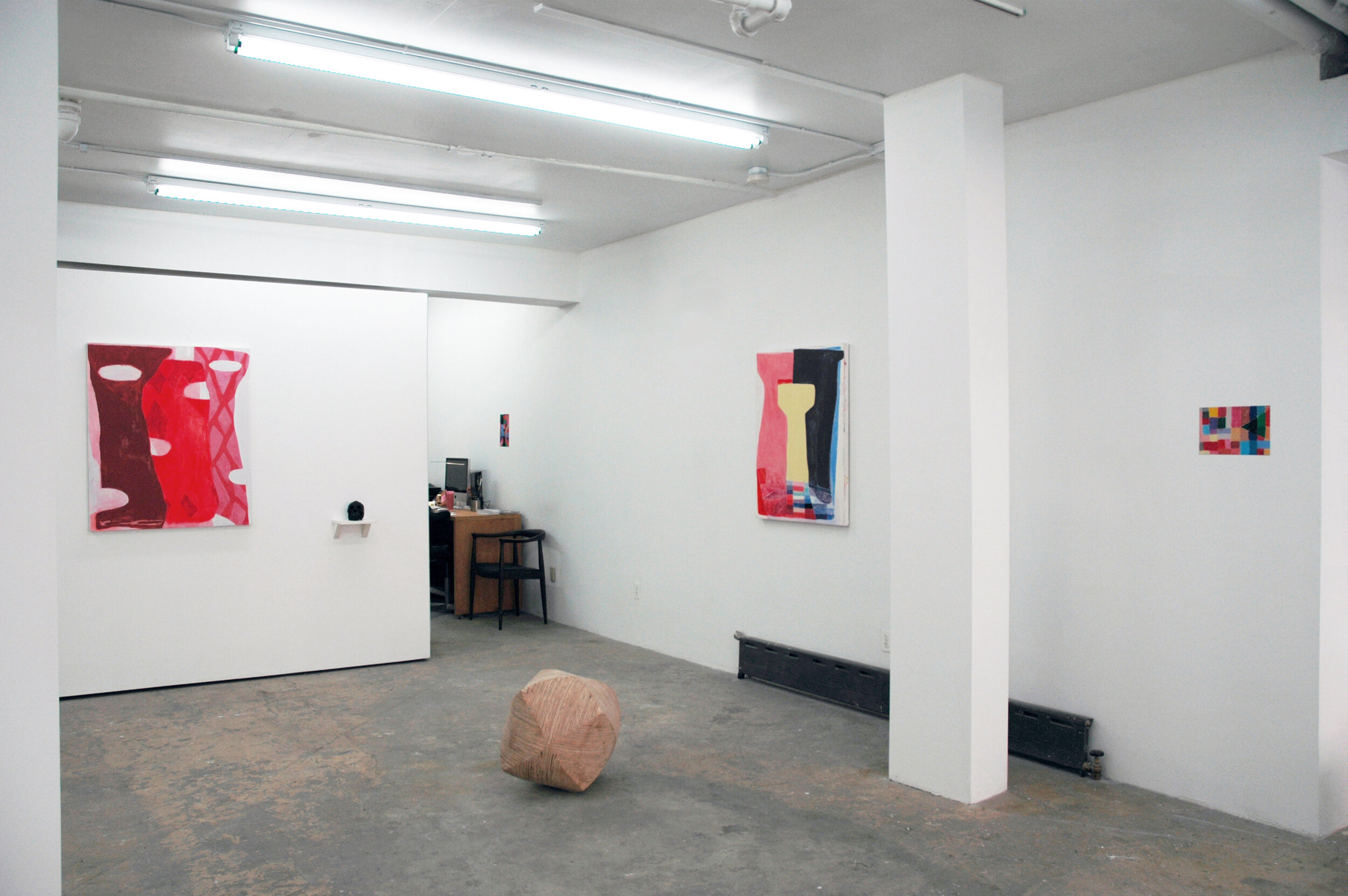 Installation image from the 2012 Charles Dunn exhibition, hell on earth, at Cindy Rucker Gallery