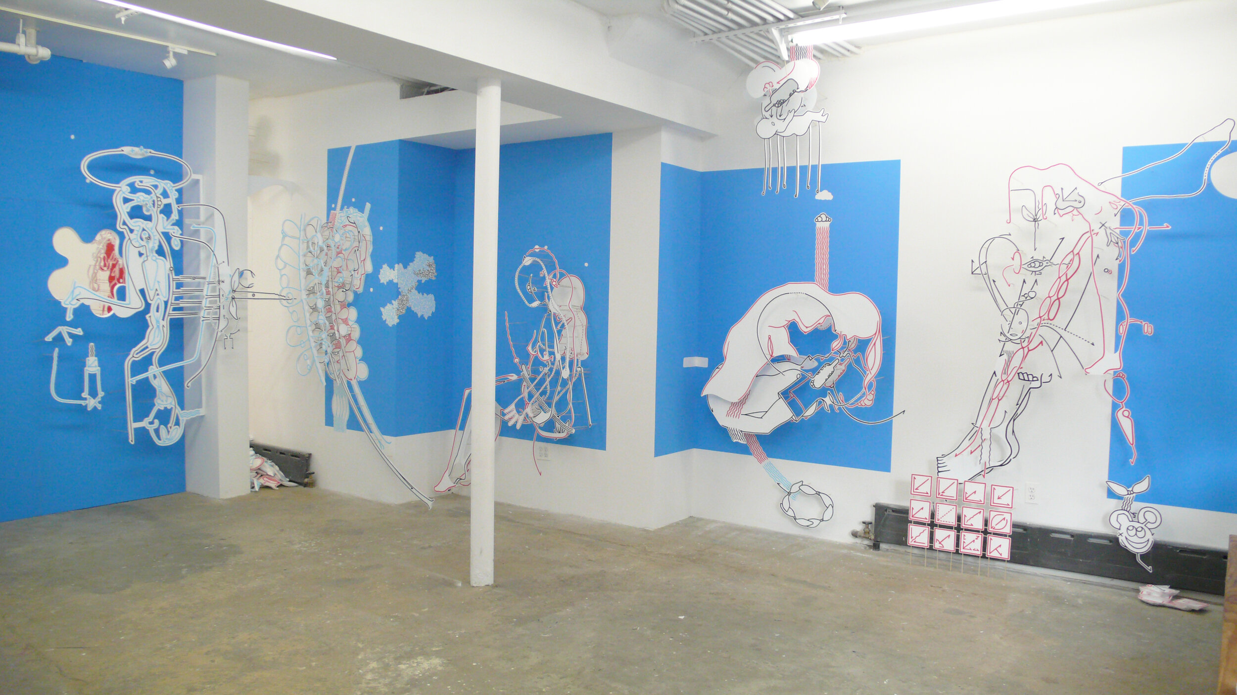 Installation image from the 2011 Hannes Kater exhibition, A SENSE OF WHERE YOU ARE, at Cindy Rucker Gallery