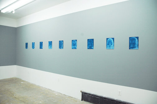 Installation image from the 2011 Dunja Evers exhibition, Sight and Appearance, at Cindy Rucker Gallery