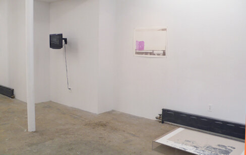 Installation image, There/Not There, featuring works by Daniele Genadry, Adam Hayes, Alexa Kreissl, Christian Nguyen, Carlos Sandoval De Leon, Voshardt/Humphrey, at Cindy Rucker Gallery