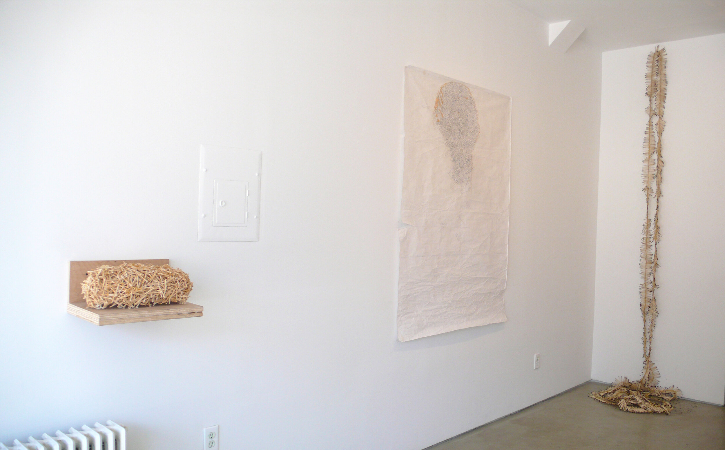 Installation image from the 2010 Keith O. Anderson exhibition, What Becomes of a Broken Heart, at Cindy Rucker Gallery