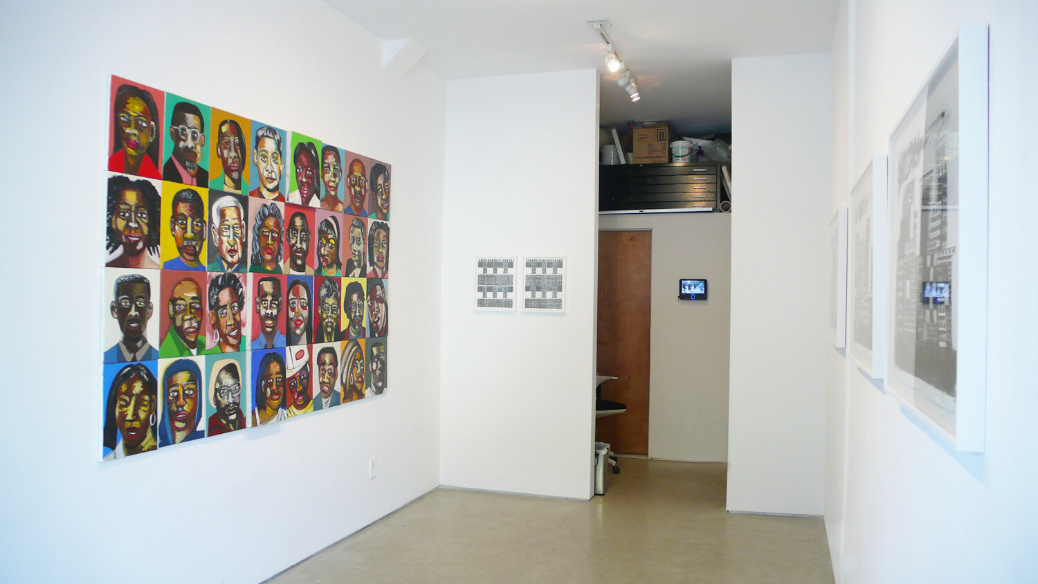 Installation image from the 2009 Frederick Hayes exhibition, BUILDING AN EMPIRE, at Cindy Rucker Gallery