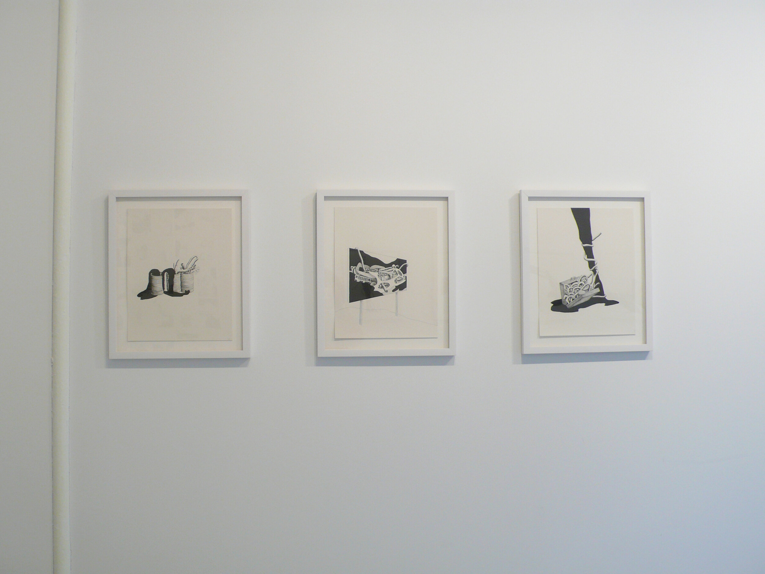 Installation image from the 2007 Catarina Leitão exhibition, THICKET, at Cindy Rucker Gallery, Number 35
