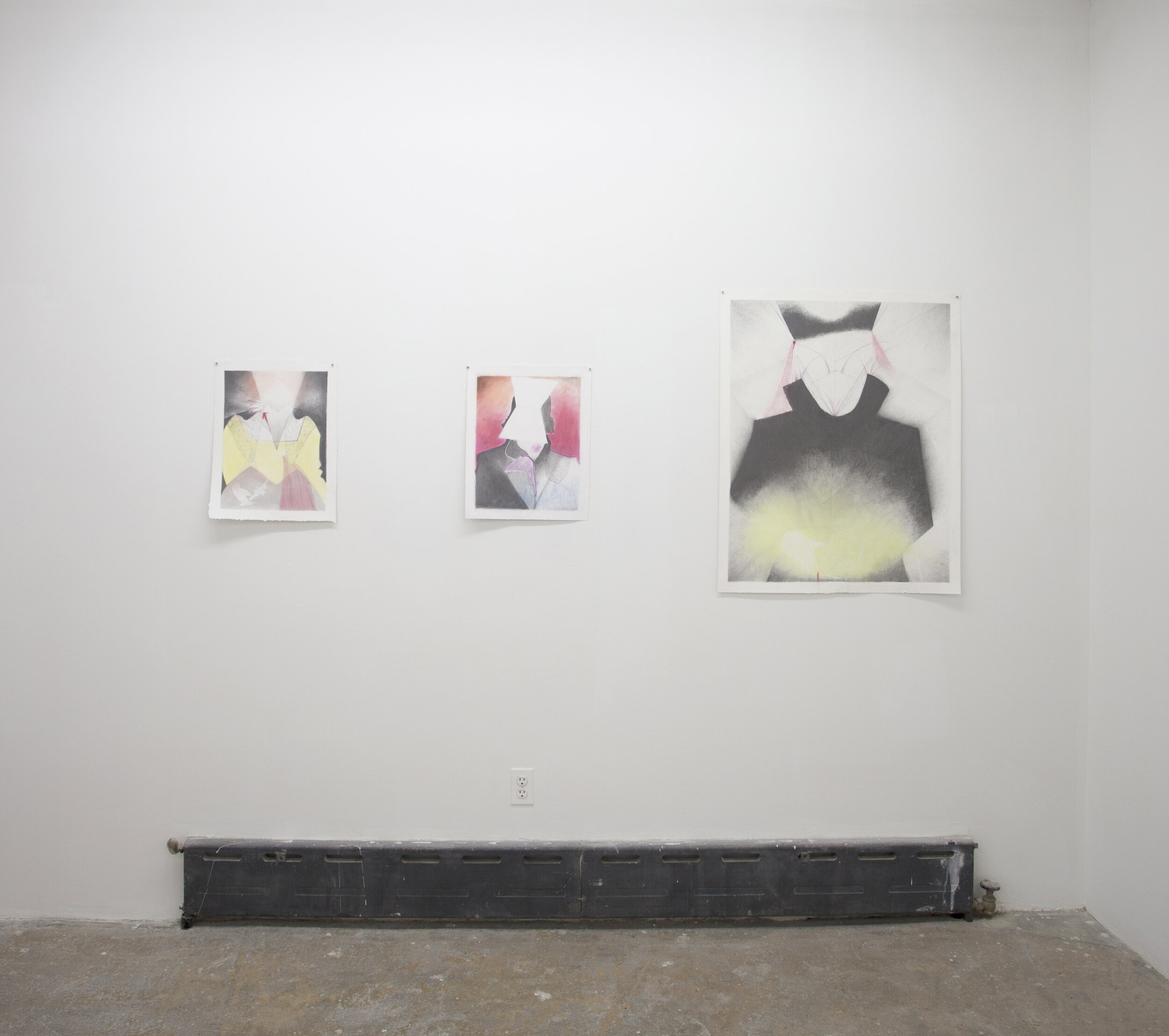 Installation images of works by Adam Hayes from Inter Canem et Lupum, at Cindy Rucker Gallery