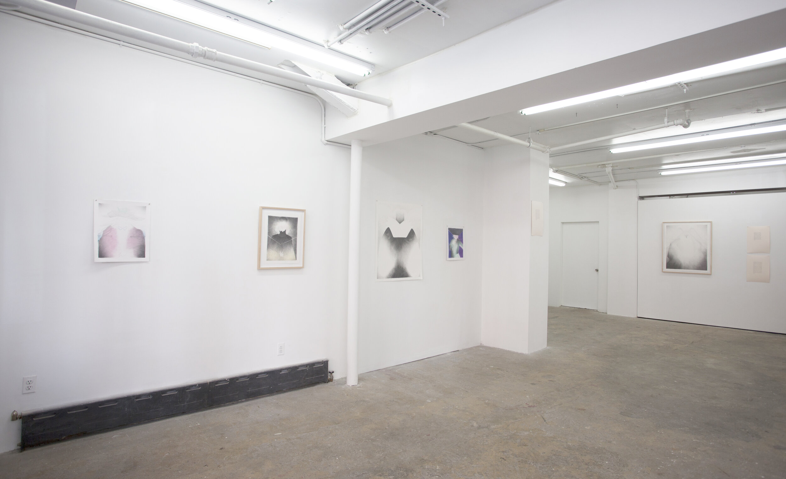 Installation images of works by Adam Hayes from Inter Canem et Lupum, at Cindy Rucker Gallery