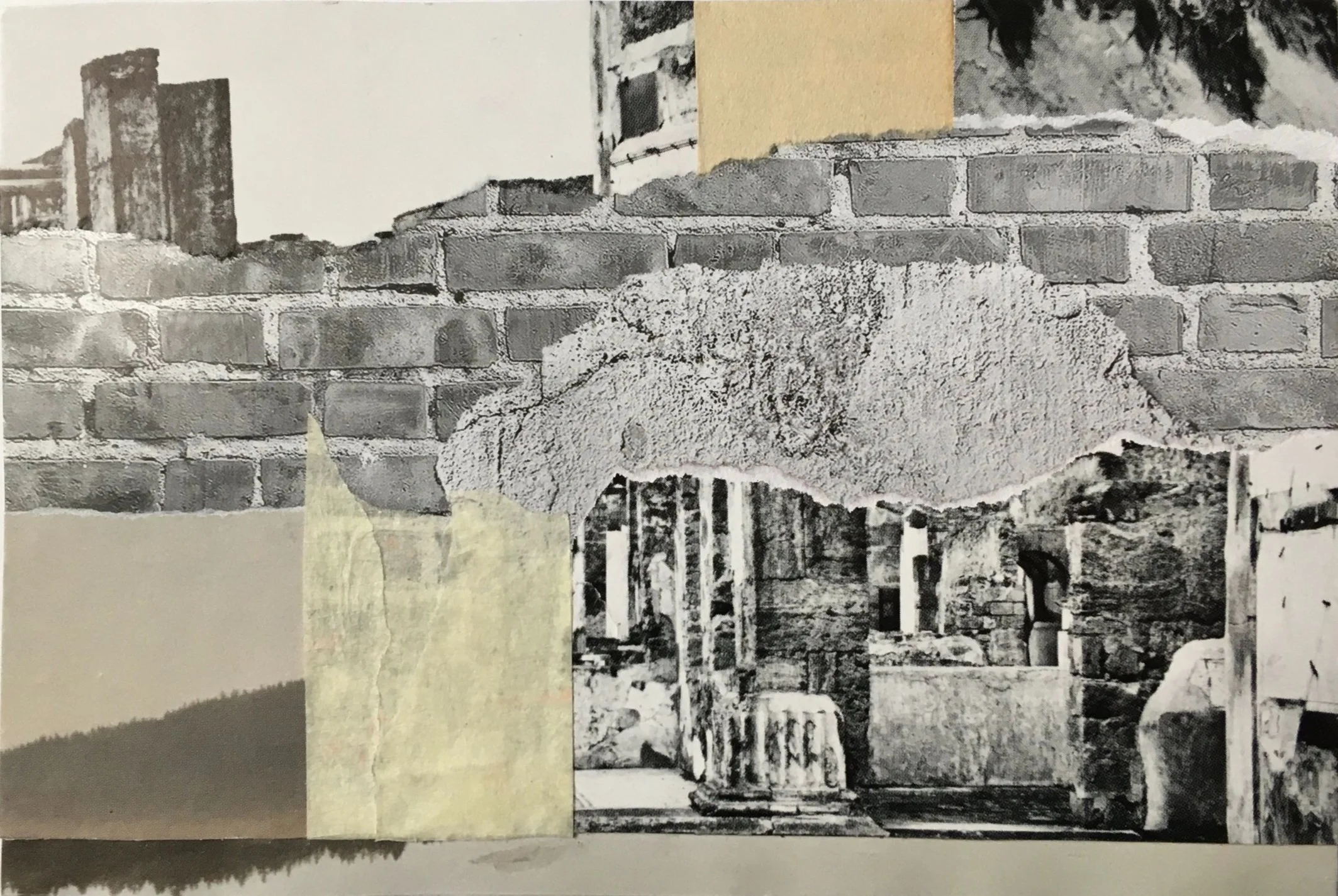 N. Masani Landfair, turned sideways, 2019, Collage on paper
