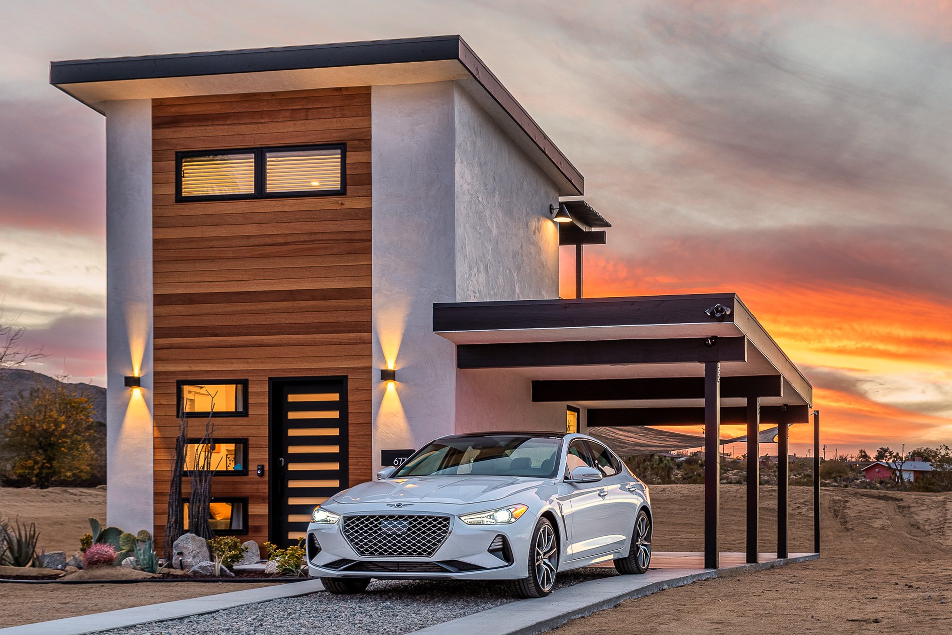 A thoughtfully designed tiny home built by @robuilt paired with a Genesis G70 Twin Turbo&mdash;two very different builds, both rooted in great design and attention to detail.

I recently revisited this photo(taken circa 2020) and gave it a clean re-e