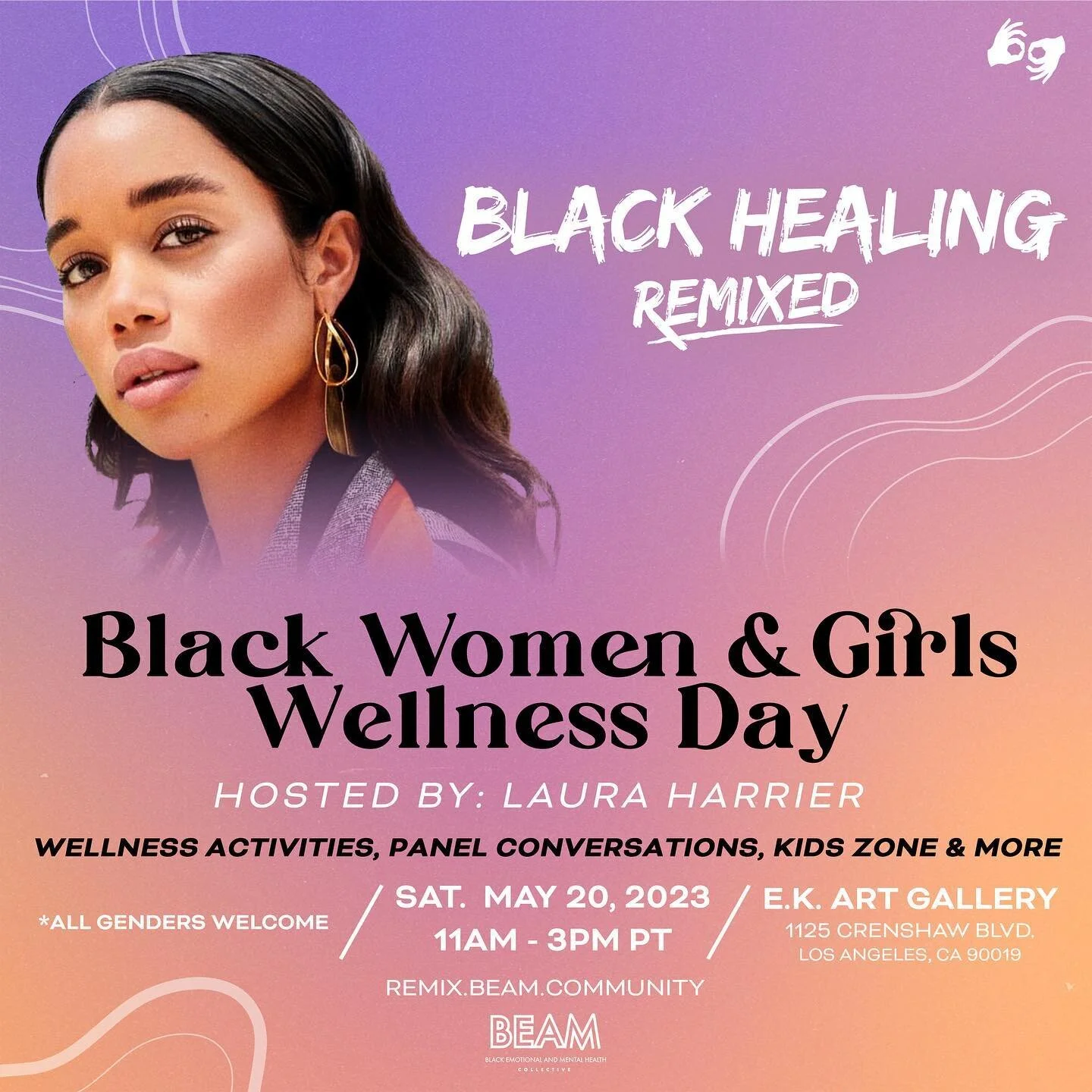 We&rsquo;re so excited to announce the talented @lauraharrier as our host for BEAM&rsquo;s Black Women &amp; Girls Wellness Day!! 

About a year ago, Laura sat down with our ED @yoloakili and came up with an idea: A day celebrating Black women and gi
