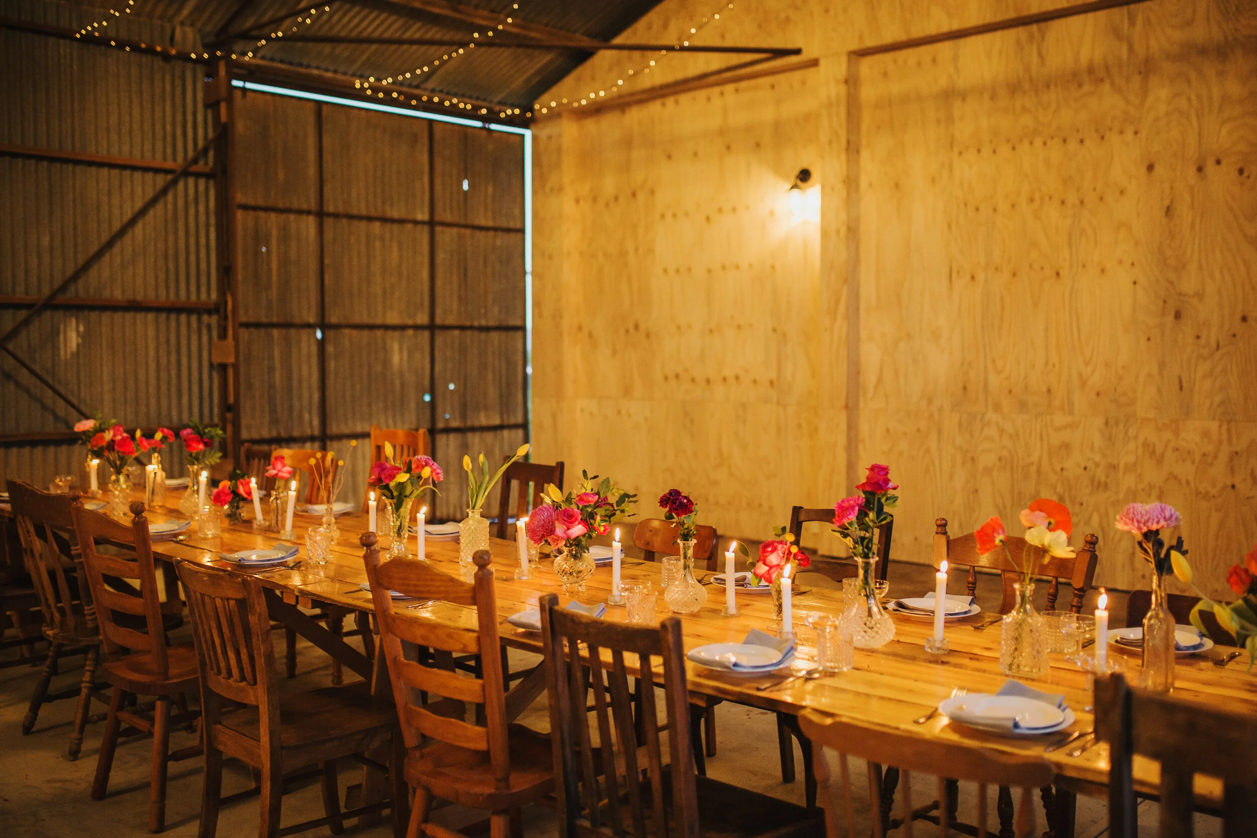 Large wooden trestle tables — White Park & Co hiring