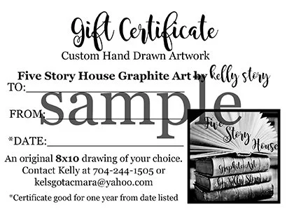 Gift Certificate for 8x10 Custom Drawing