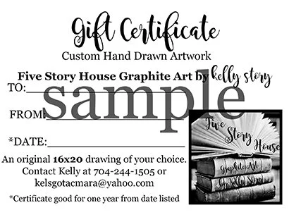 Gift Certificate for 16x20 Custom Drawing