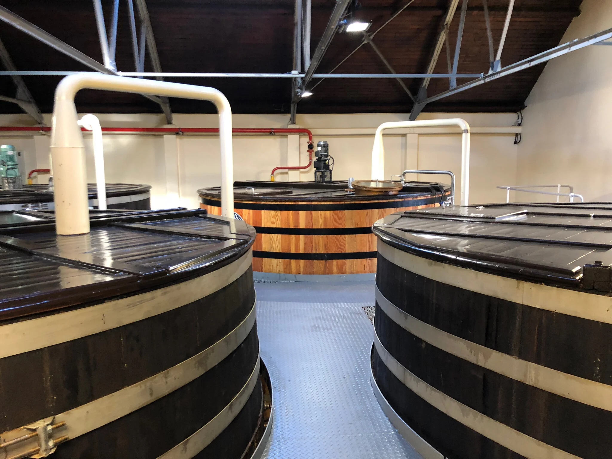 Some fermentation tanks from a prominent distillery in Scotland.