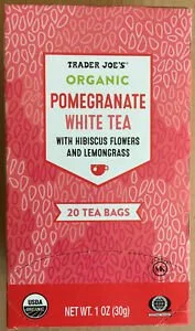 Photo of a box of Trader Joe's Organic Pomegranate White Tea