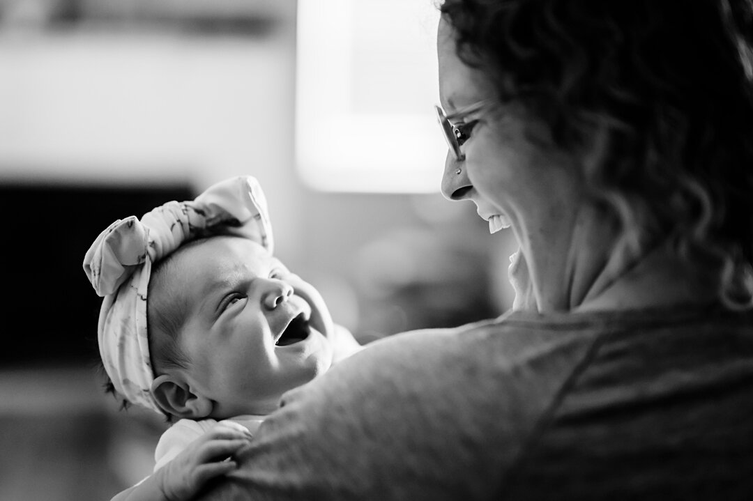 Matching smiles ❤ This baby was less than a week old, y'all. And she made so many different expressions while I was there.