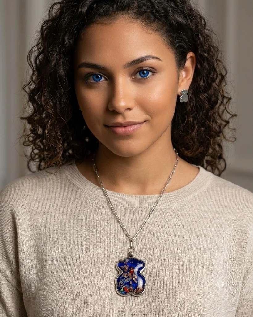 SQ8925814  Blue Murano Necklace