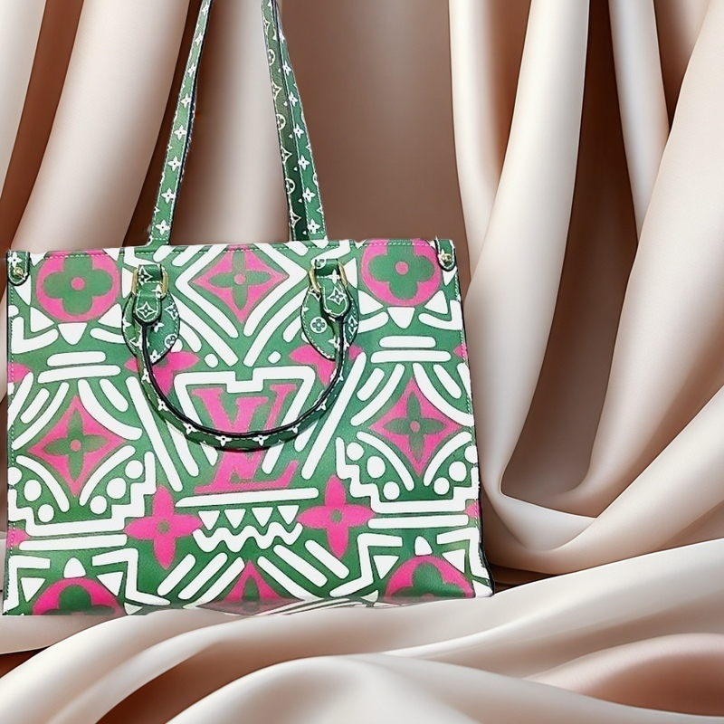 SQ7963107 LV Green Rose Bag