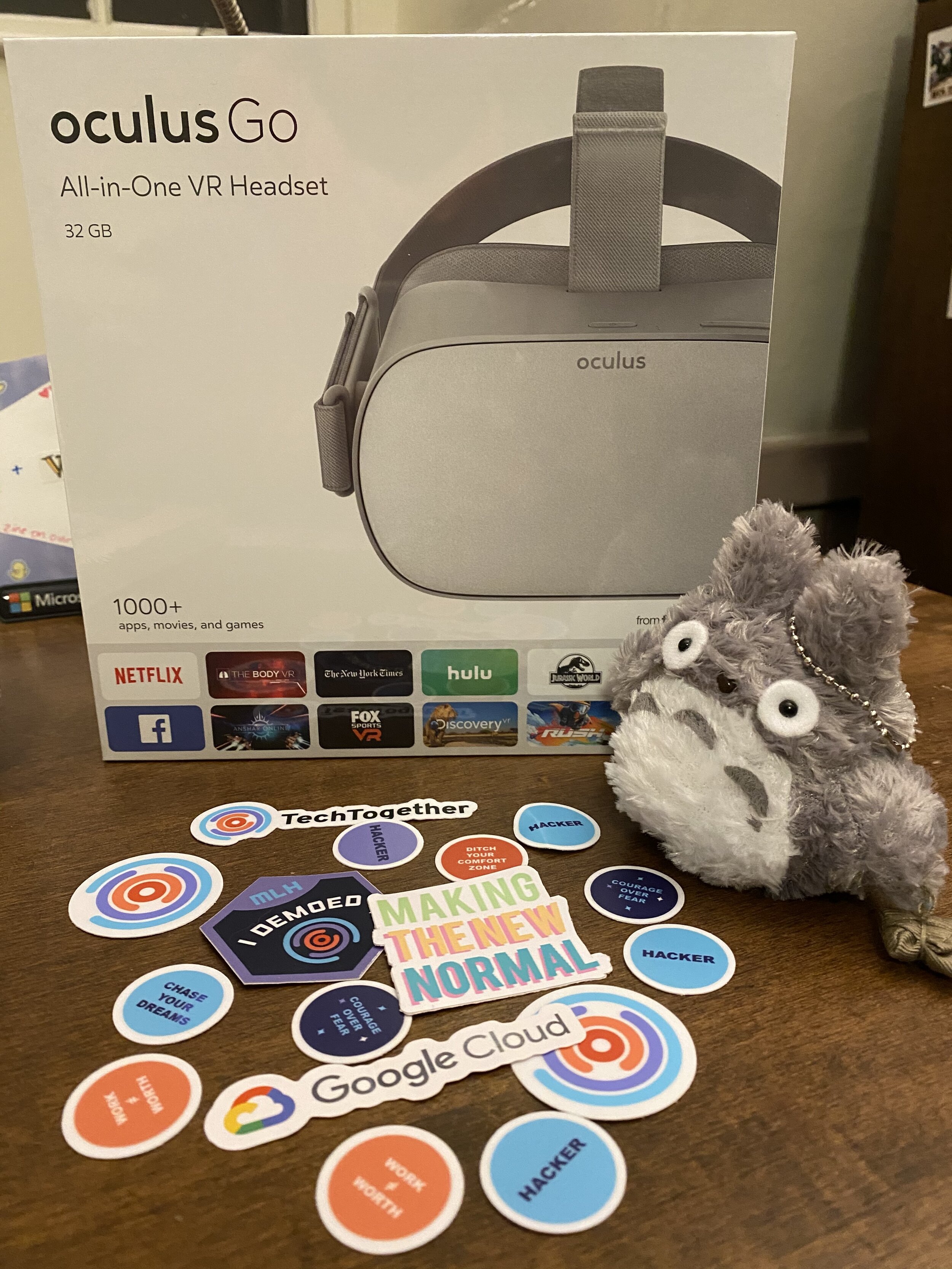  The Oculus Go I won (ft. many cool stickers and Totoro) 