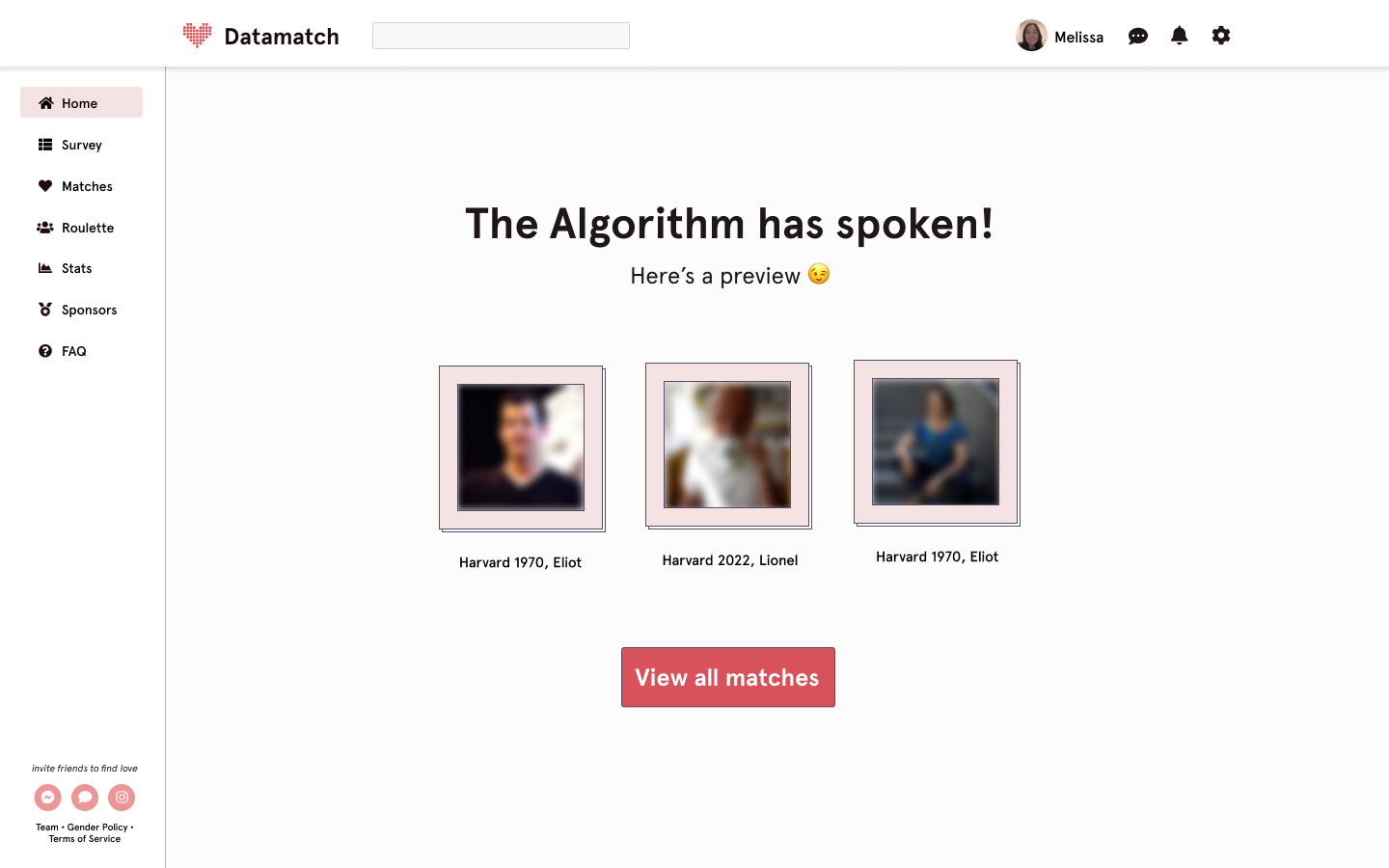 Datamatch Homepage 2021
