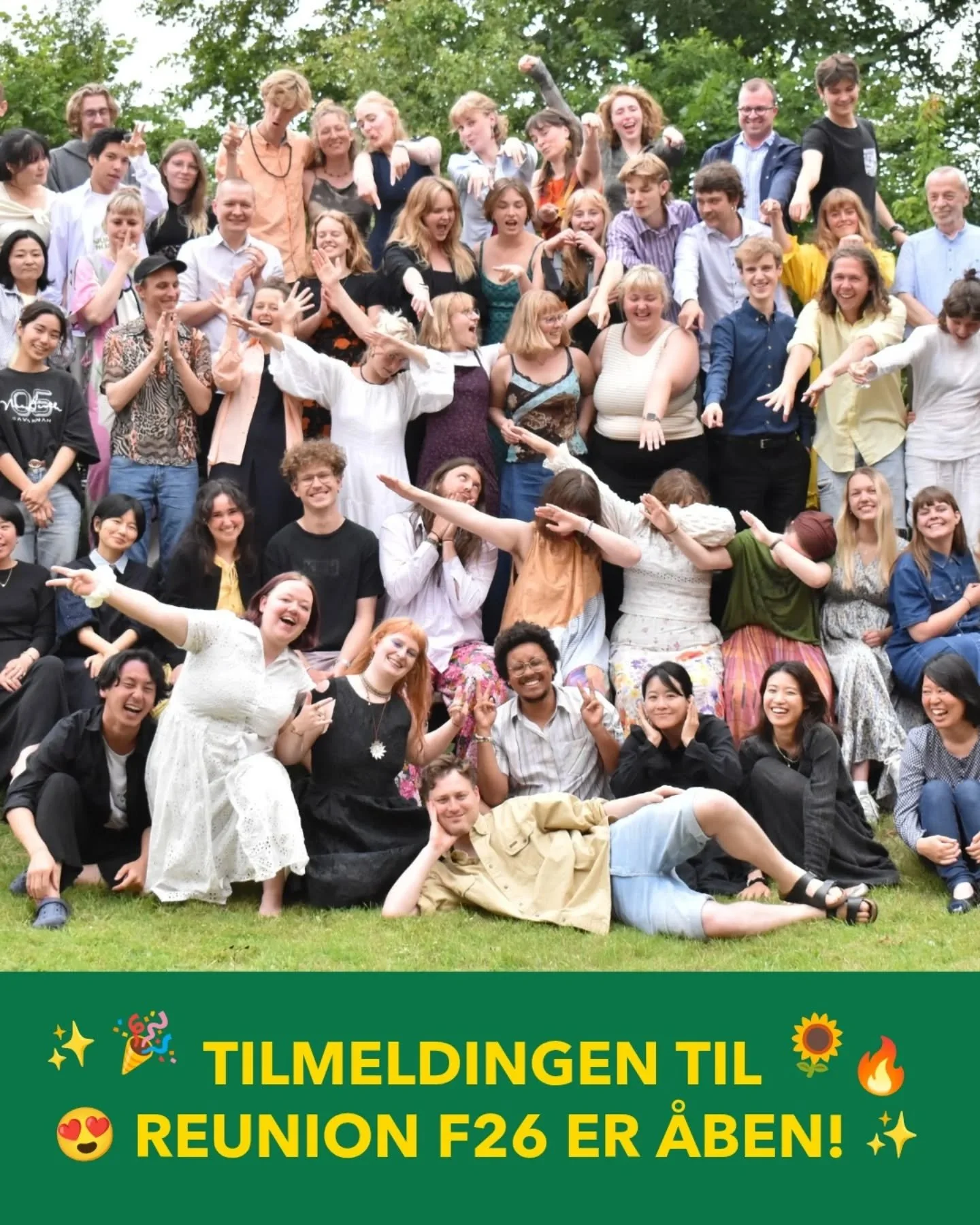 Har du set, at tilmeldingen til Reunion F26 er &aring;ben?! 👀✨

Nu er det snart ved at v&aelig;re den tid p&aring; &aring;ret, hvor vi igen inviterer alle tidligere elever forbi L&oslash;gumkloster H&oslash;jskole til en weekend fyldt med gl&aelig;d