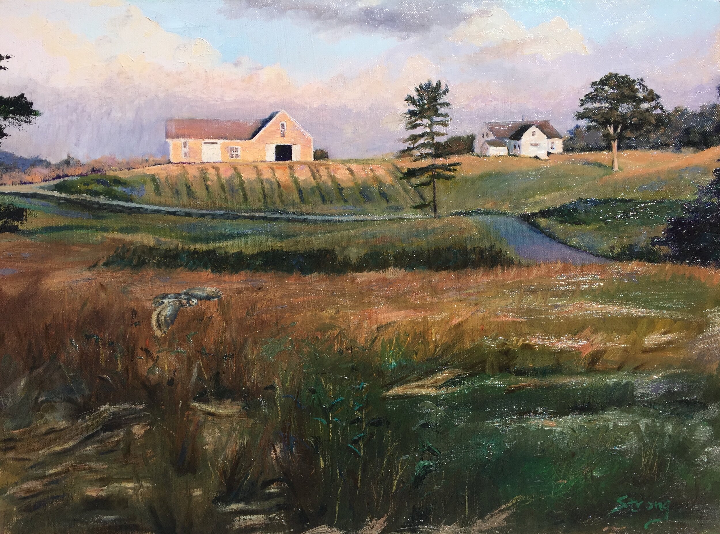 Betsy Wyeths' Homestead, oil on canvas, 18" x 24"