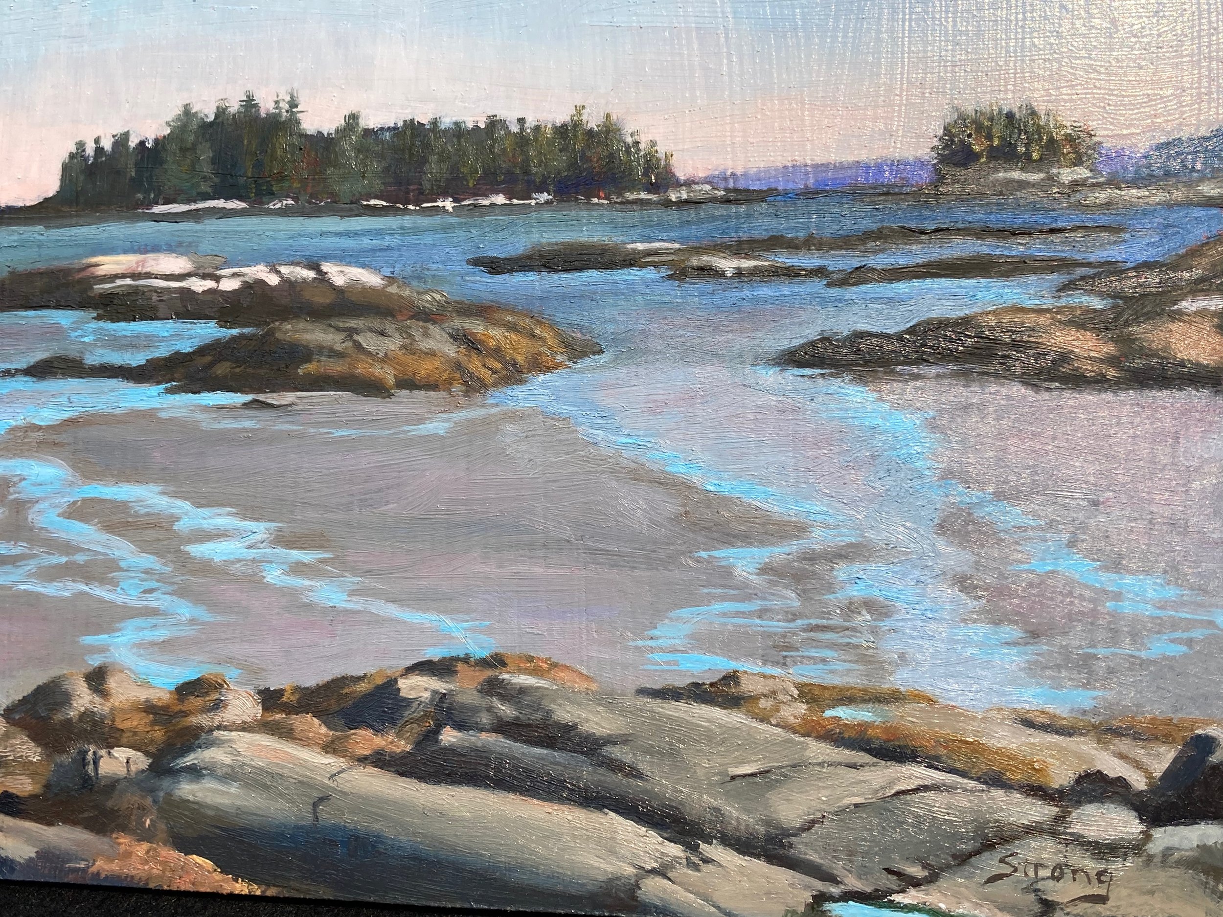 "Tide out in St George", 11" x 14", oil on panel