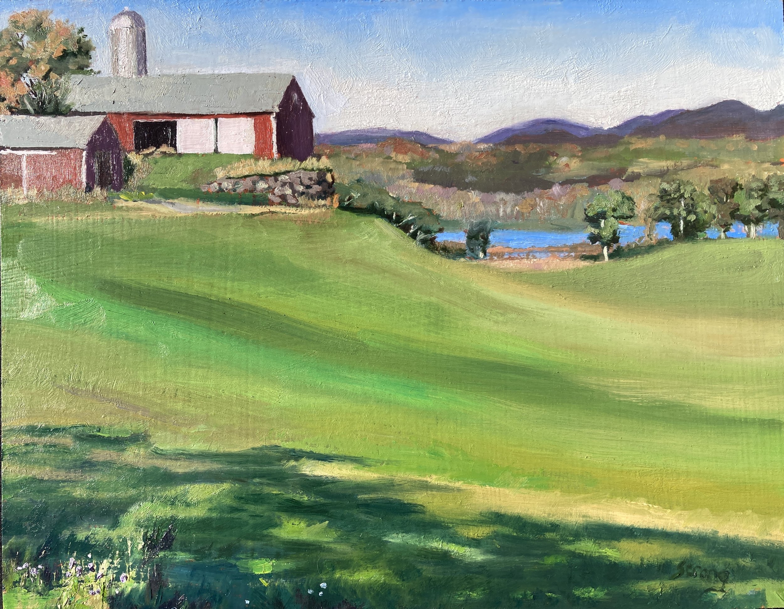 "Come Spring Farm", 11" x 14", oil on panel