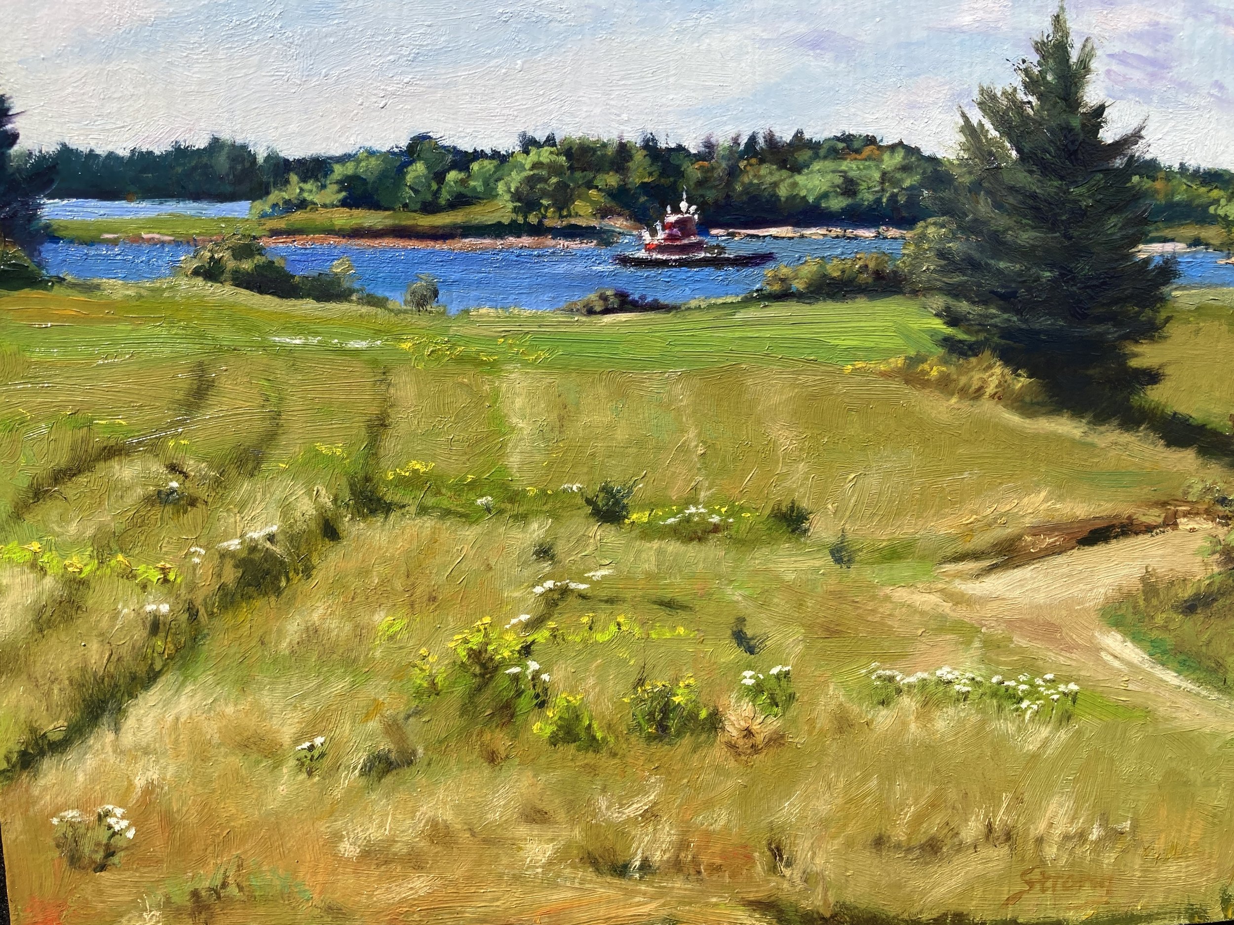 "Olson Field, #7", 9" x 12", oil on panel