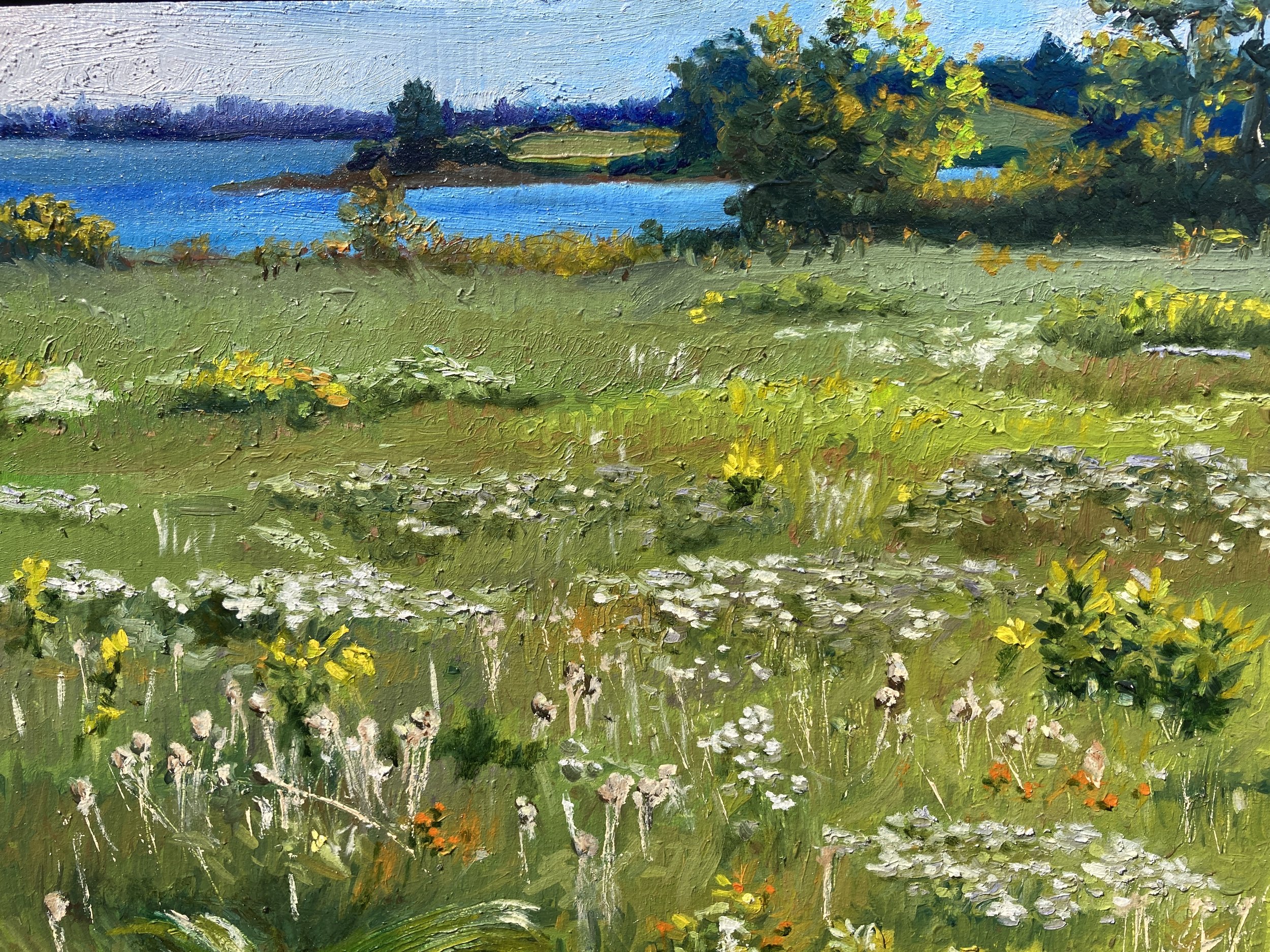 "Olson Field, September", 9" x 12", oil on panel