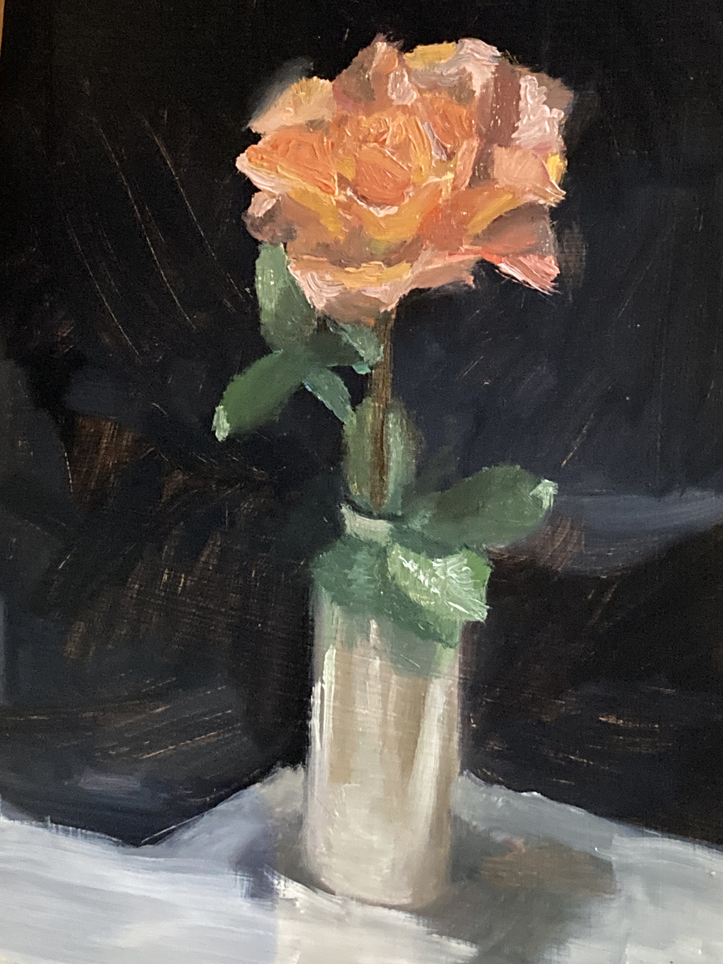 "Rose", 9" x 12", oil on panel