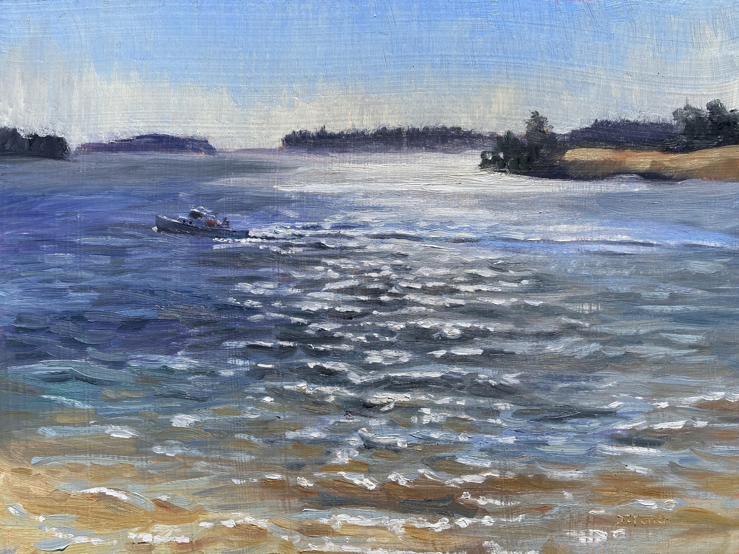 Karin Strong, %22Båten min er så liten og havet er så stort%22, oil on panel, 9%22 x 12%22.jpg