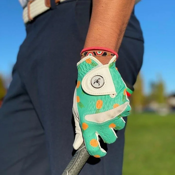 The only thing better than a day at the beach is a day on the golf course. Experience the best of both worlds with the Pina Colada golf glove, featuring a funky pineapple print over eye-catching teal. 

&hearts;  Like this post

⛳️ Share this with 3 